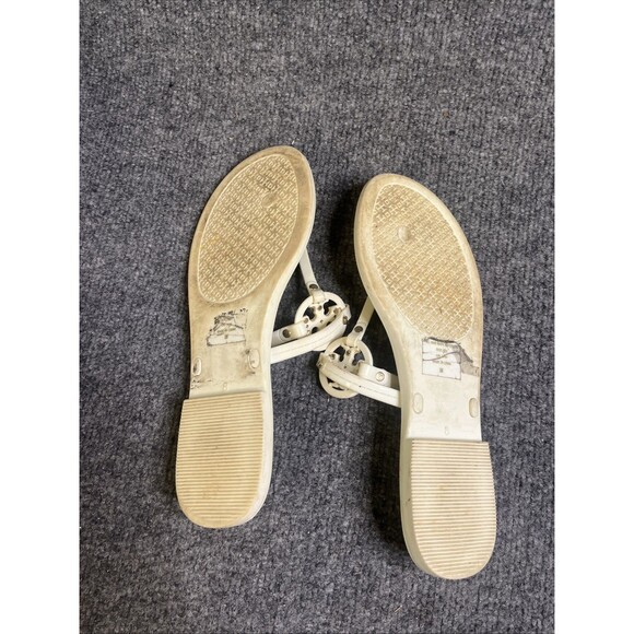 Tory Burch Mini Miller Flat Jelly Thong Sandals Womens US 8M Ivory - Picture 5 of 6